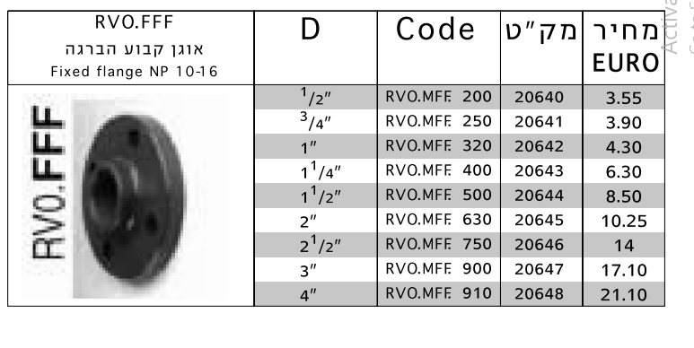 fixed flange